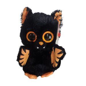 Ty Beanie Boos Mortimer the Halloween Bat Black Orange 6" 2022 Plush